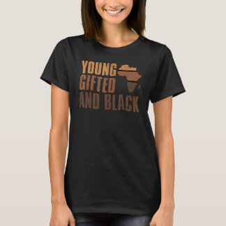 若くてエデュケイティドで黒人の女の子 メラニンクイーン 女の子 キッズ Tシャツ