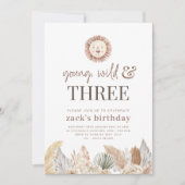 若くてワイルドで3つのニュートラルリーフ招待状 招待状 (正面)