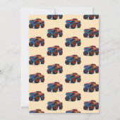 若くてワイルドなモンスターカーボーイの誕生日 招待状 (裏面)