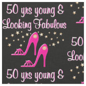 若くて素晴らしいピンクの50年 ファブリック (クローズアップ)