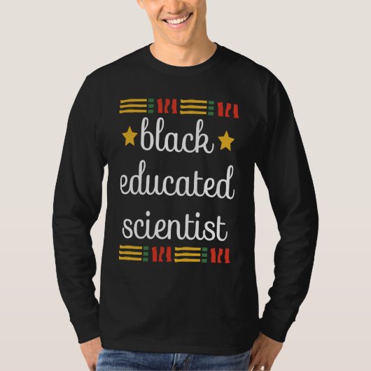 若くて黒人で教育を受けたアフリカ人科学者 黒人男性 Tシャツ (正面)