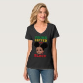 若くて黒人の幼児 黒人のアフリカの女の子 Tシャツ (正面フル)