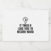 若くなるには時間がかかる リキュールボトルラベル (シングルラベル)