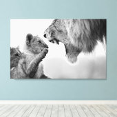 若く恐れを知らないウォールアート キャンバスプリント (インサイチュ (ウッドフロア))