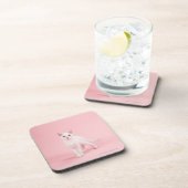 若く白い猫 コースター (右側)