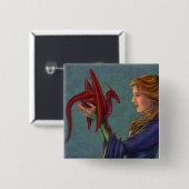 若く赤いドラゴン 缶バッジ (正面&裏面)