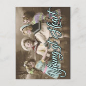 若さあふれるポストカード　レトロな子供たちの遊び ポストカード (正面)