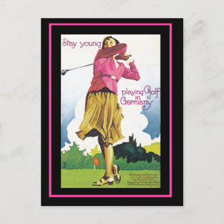 若さを保て！ドイツでゴルフをしよう ポストカード