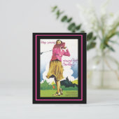 若さを保て！ドイツでゴルフをしよう ポストカード (スタンド正面)