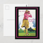 若さを保て！ドイツでゴルフをしよう ポストカード (正面/裏面)