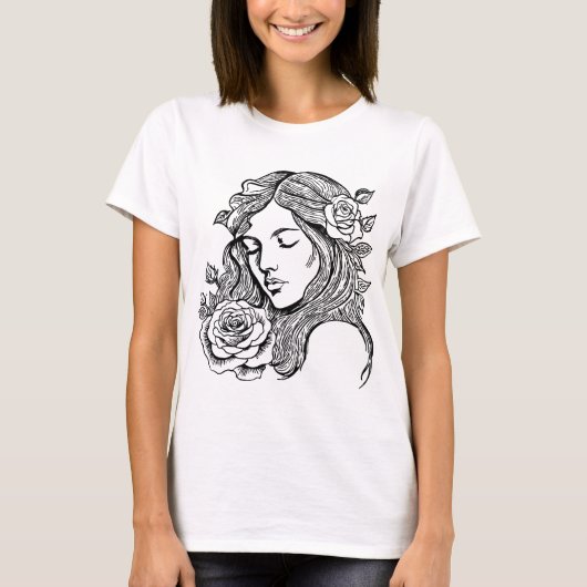 若エレガント女Tシャツ Tシャツ (正面)
