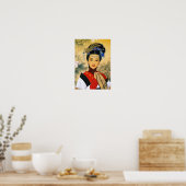 若カッコいいい美し中国のい王女郭仁の芸術 ポスター (キッチン)