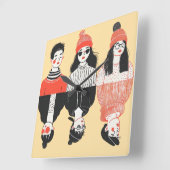 若シンプルモダン者のクールスケッチ スクエア壁時計 (傾斜)