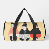 若シンプルモダン者のクールスケッチ ダッフルバッグ (裏面)