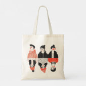 若シンプルモダン者のクールスケッチ トートバッグ (裏面)