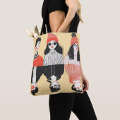 若シンプルモダン者のクールスケッチ トートバッグ (クローズアップ)