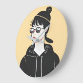 若シンプルモダン者のクールスケッチ ラージ壁時計 (傾斜)