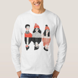 若シンプルモダン者のクールスケッチ Tシャツ
