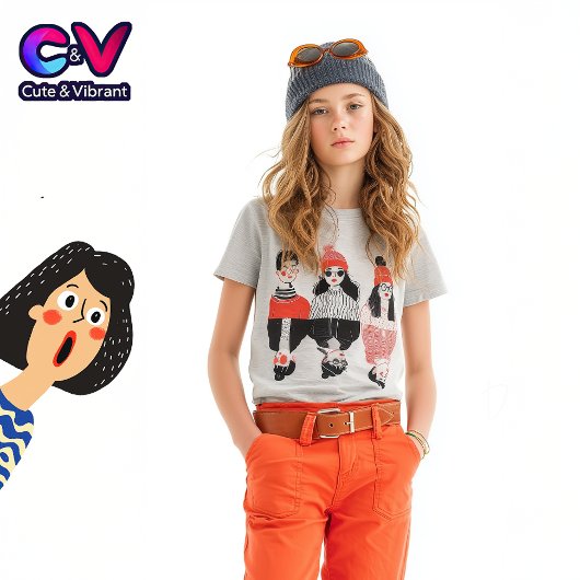 若シンプルモダン者のクールスケッチ Tシャツ