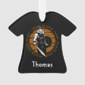 若パーソナライズされたいバイキングの戦士の剣 オーナメント (裏面)