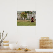 若僧と祈りの言葉旗 ポスター (キッチン)