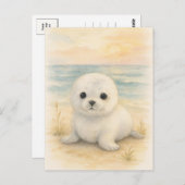 若印ベビー野生動物はがき ポストカード (正面/裏面)