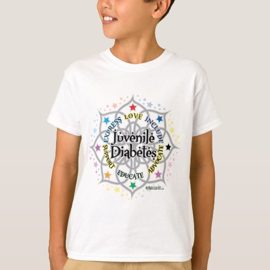 若年型糖尿病蓮 Tシャツ (正面)