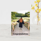 若年女性卒園挨拶カード カード (黄色い花)