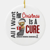 若年性糖尿病すべて私はクリスマスオーナメントがほしいと思います セラミックオーナメント (裏面)