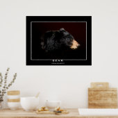 若年黒熊アート勉強ポスター ポスター (キッチン)
