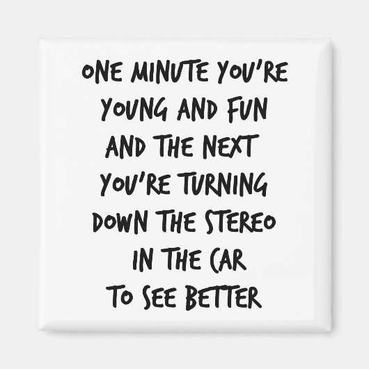 若手とおもしろい マグネット (正面)