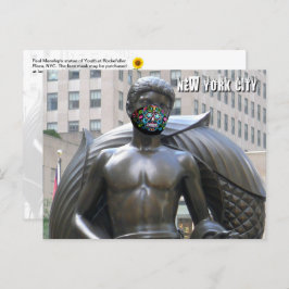 若手像カルベラ顔マスク – NYC Hはがき ポストカード