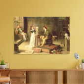 若手彫刻家(キャンバス上の油) キャンバスプリント (インサイチュ (リビング))