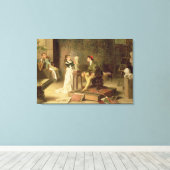 若手彫刻家(キャンバス上の油) キャンバスプリント (インサイチュ (ウッドフロア))