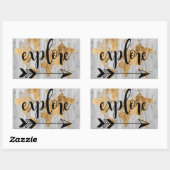 若手探検家V 長方形シール (シート)