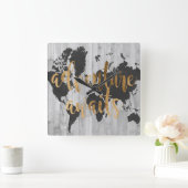 若手探検家VI スクエア壁時計 (ホーム)