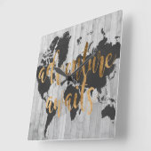 若手探検家VI スクエア壁時計 (傾斜)