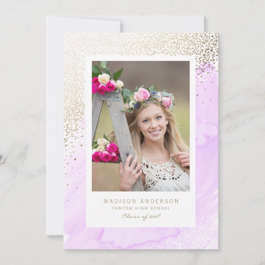 若手無断の卒業発表 案内状 (正面)