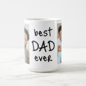 若最高の々パパEVER 2写真カスタム色 コーヒーマグカップ (中央)