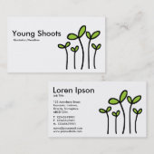 若枝-黒、白に火星の緑 名刺 (正面/裏面)