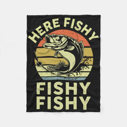若者ここ – 釣り好きなシャツキッズトイドラーメンおもしろいズB Fi フリースブランケット (正面)