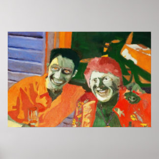 若者と美しい共有A笑い ポスター