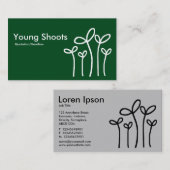 若者のシュート-緑02481c (altの側面)の白 名刺 (正面/裏面)