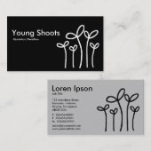 若者のシュート-黒(altの側面)の白 名刺 (正面/裏面)