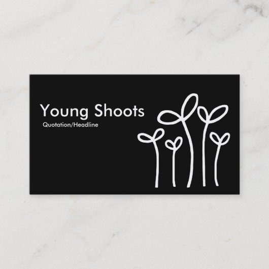 若者のシュート-黒(altの側面)の白 名刺 (正面)