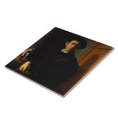 若者のポートレート、c.1532-40 (パネルの油) タイル (側面)