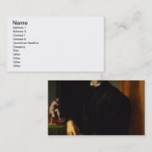 若者のポートレート、c.1532-40 (パネルの油) 名刺 (正面/裏面)