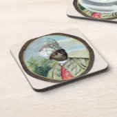 若者のポートレート(w/cおよびvelのbodycolour コースター (左側)