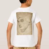 若者のルネサンススタイルのスケッチ Tシャツ (裏面)