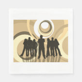 若者のレトロ背景 スタンダードランチョンナプキン (正面)